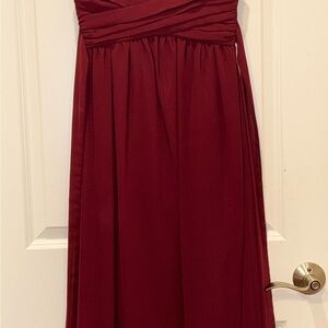 Elegant Burgundy Youth Evening Dress